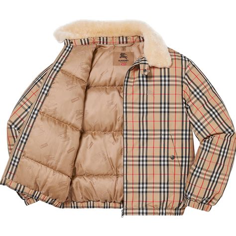 burberry supreme prix|supreme shearling collar down puffer.